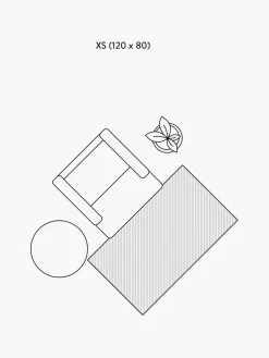 Alfombra infantil artesanal de lana con flecos Rainbow