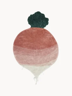 Alfombra infantil artesanal Ramona the Radish, lavable