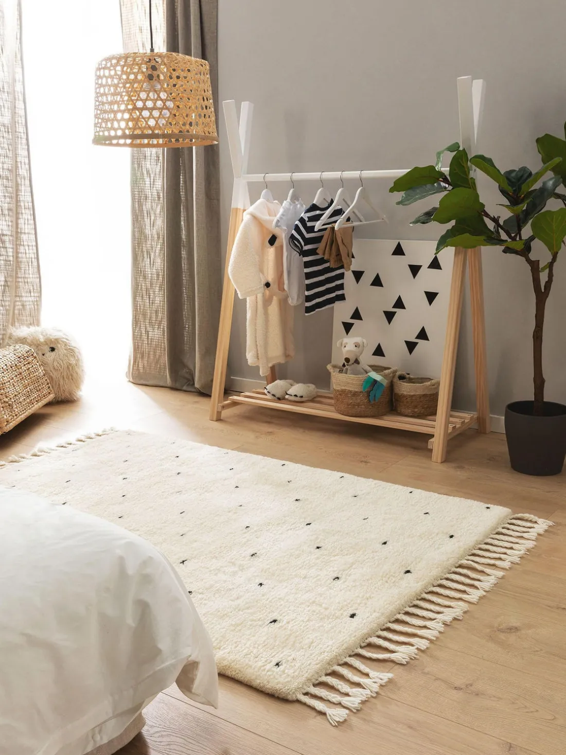 Alfombra infantil artesanal de lana Theo