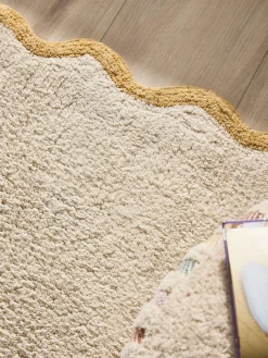 Alfombra infantil artesanal de algodón Lia, lavable