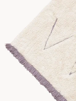 Alfombra infantil artesanal en capitoné con diseño de letras ABC, lavable