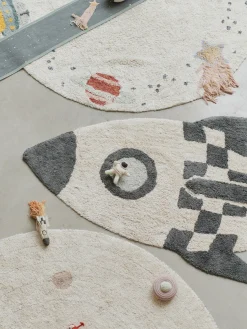 Alfombra infantil artesanal Rocket, lavable