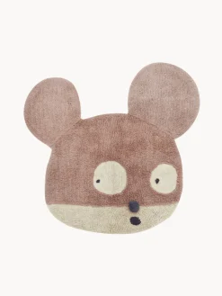 Alfombra infantil de lana artesanal Miss Mighty, lavable