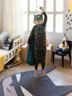 Alfombra infantil de lana artesanal BatBoy, lavable