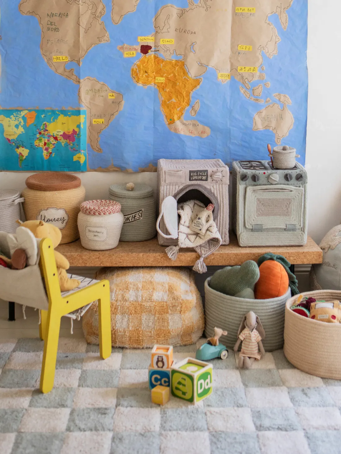 Alfombra infantil lavable Kitchen Tiles, tamaños diferentes