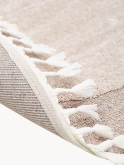 Alfombra infantil redonda texturizada con borlas Momo