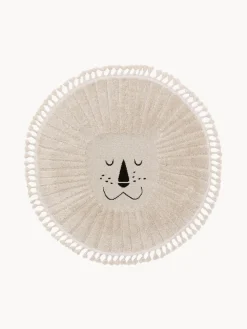 Alfombra infantil redonda texturizada con borlas Momo