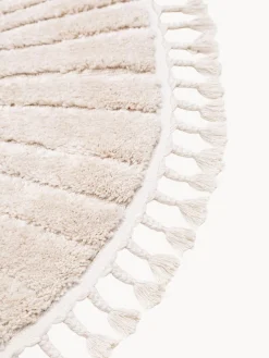 Alfombra infantil redonda texturizada con borlas Momo