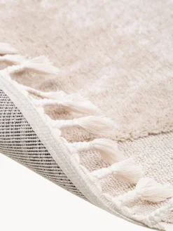 Alfombra infantil redonda texturizada con borlas Momo