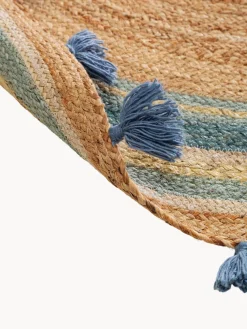 Alfombra infantil redonda artesanal de yute Lovis