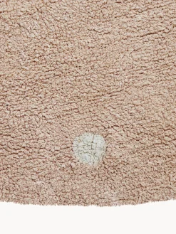 Alfombra infantil redonda artesanal con efecto alto-bajo Dot, lavable