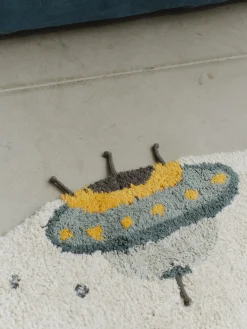 Alfombra infantil redonda lavable Interstellar Journey