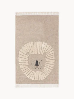 Alfombra infantil texturizada con borlas Momo