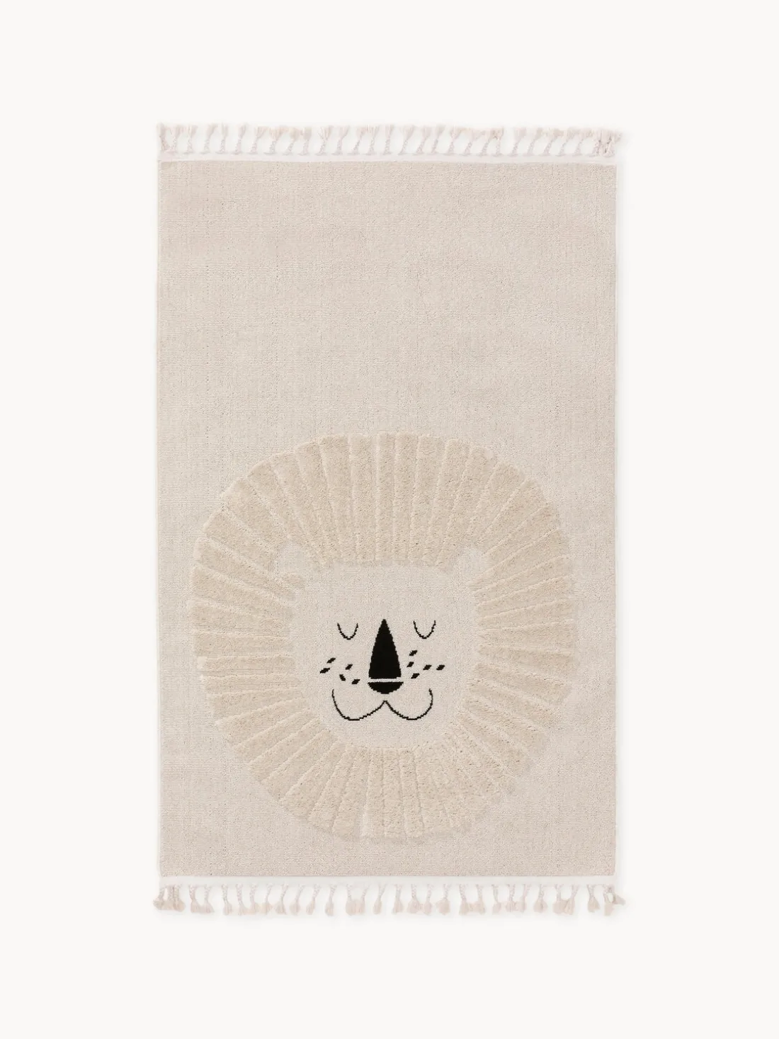 Alfombra infantil texturizada con borlas Momo