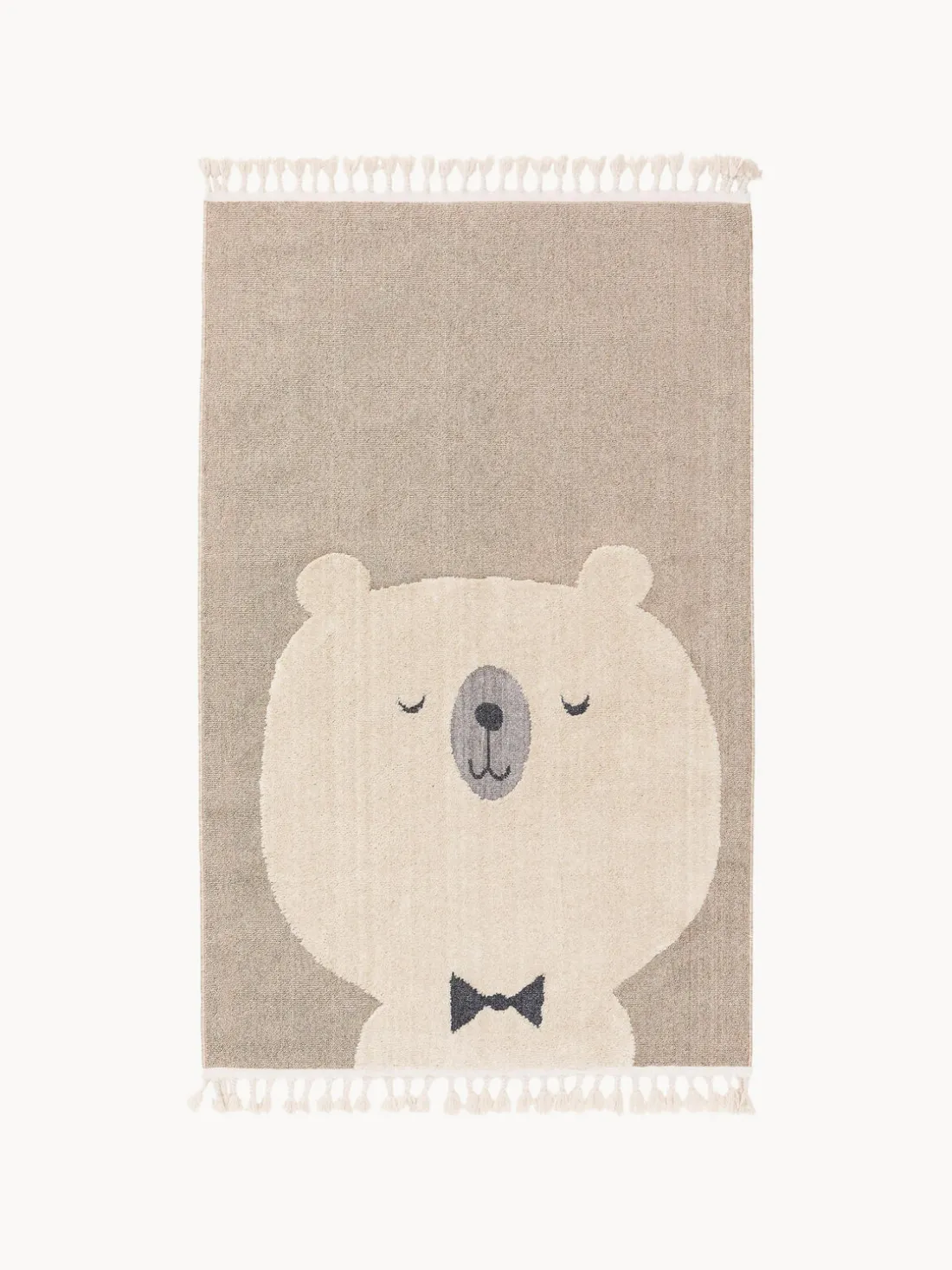 Alfombra infantil texturizada con borlas Momo