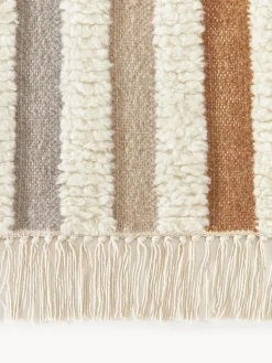 Alfombra kilim artesanal con flecos Calais