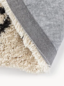 Alfombra redonda artesanal de pelo largo Naima