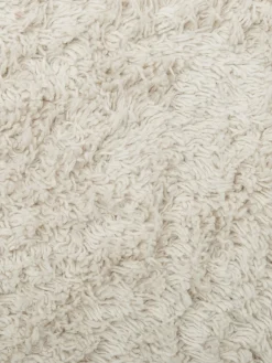 Alfombra redonda artesanal de algodón con flecos Daya