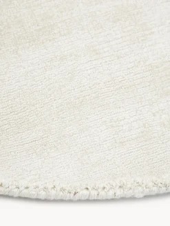 Alfombra redonda artesanal de viscosa Jane