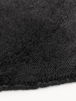 Alfombra redonda artesanal de viscosa Jane