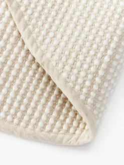 Alfombra redonda artesanal de lana Amaro