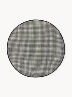 Alfombra redonda artesanal de lana Amaro