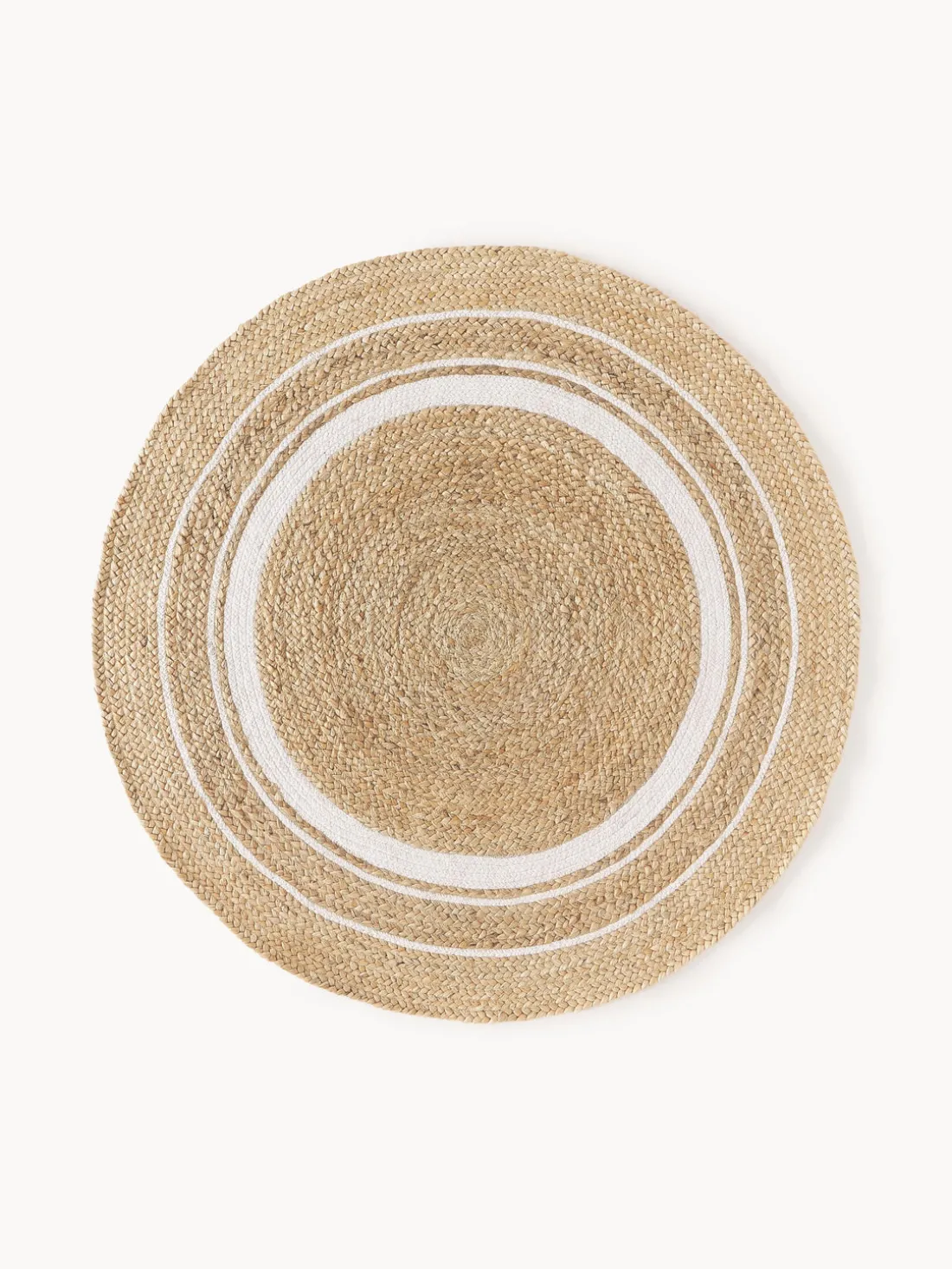 Alfombra redonda artesanal de yute Clover