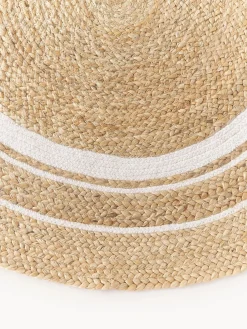 Alfombra redonda artesanal de yute Clover