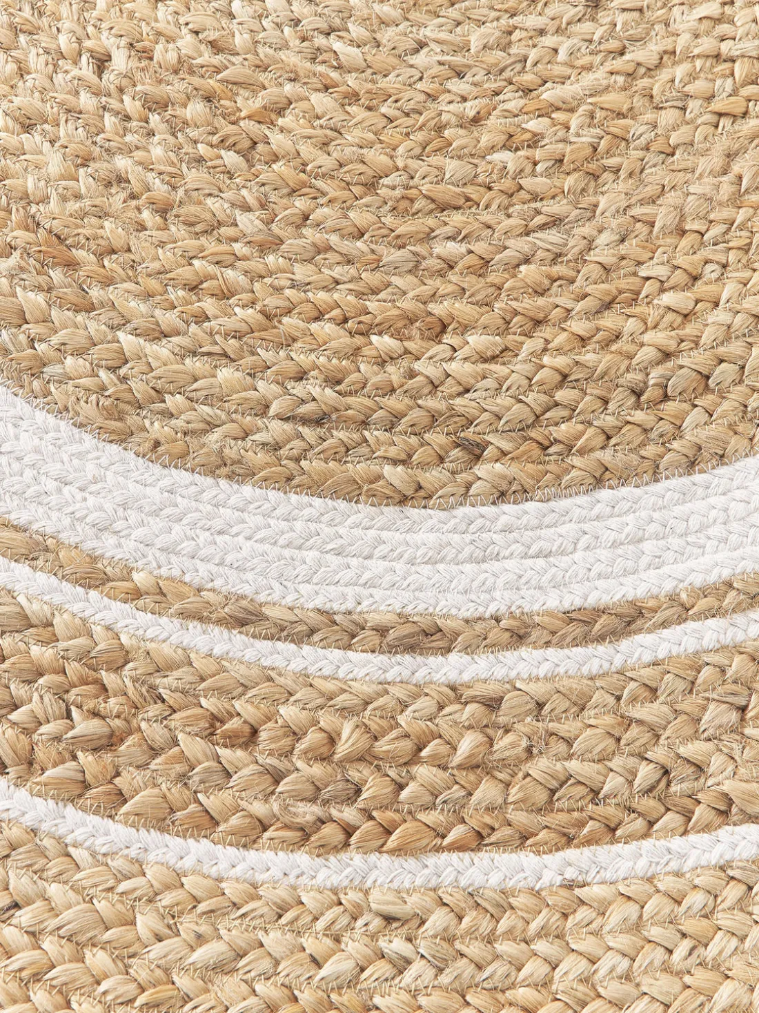 Alfombra redonda artesanal de yute Clover