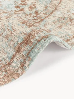 Alfombra redonda artesanal de chenilla Rimini