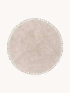 Alfombra redonda artesanal de algodón Daya