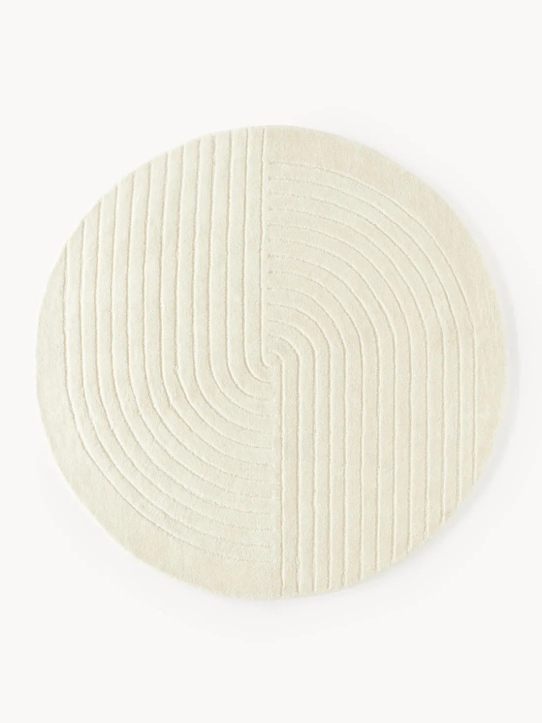 Alfombra redonda artesanal de lana Mason