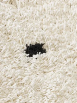 Alfombra redonda artesanal de pelo largo Ayana