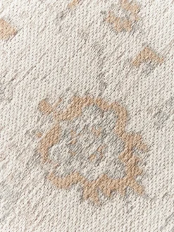 Alfombra redonda artesanal de chenilla Loire