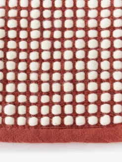 Alfombra redonda artesanal de lana Amaro