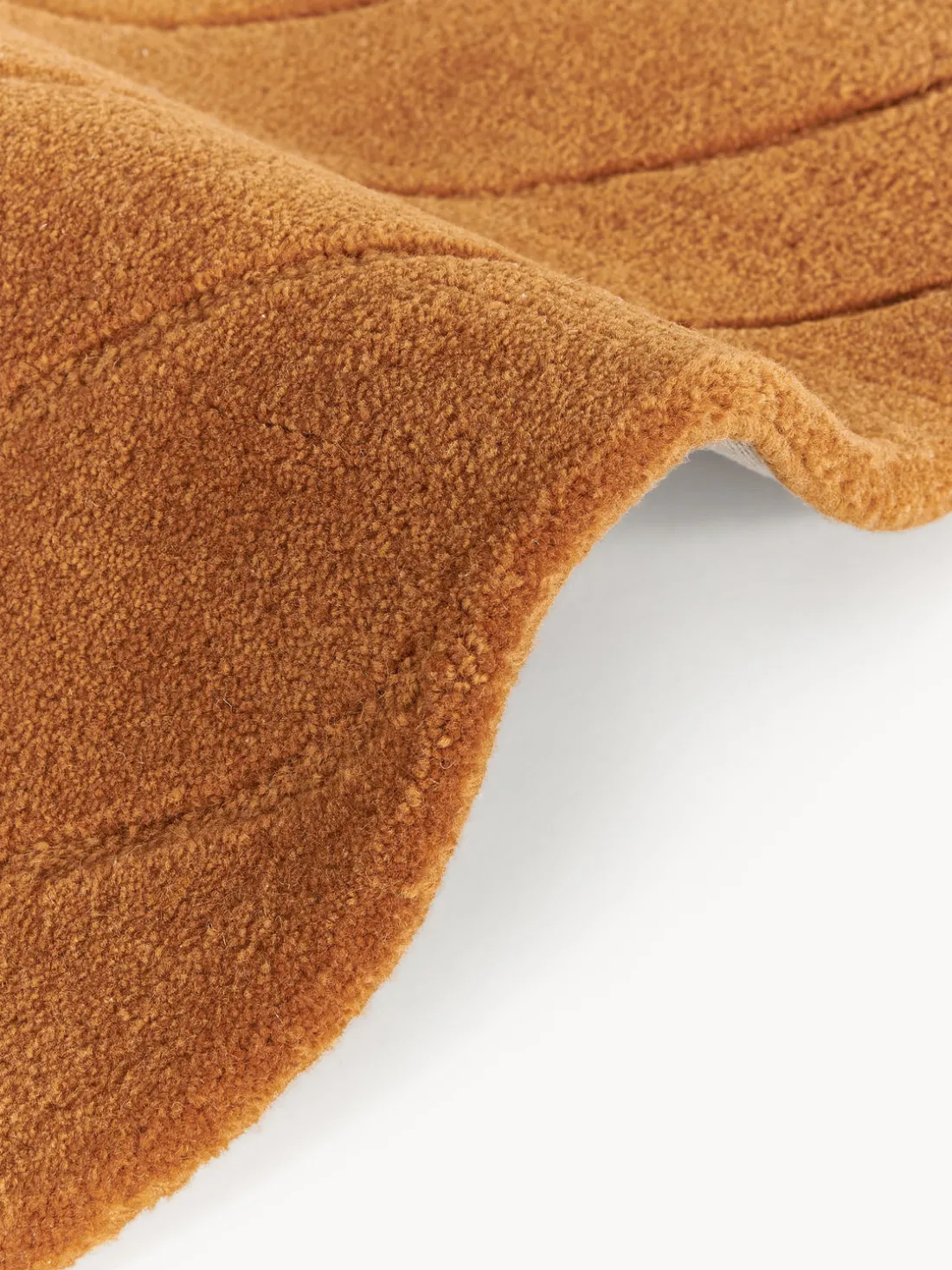 Alfombra redonda artesanal de lana Aaron