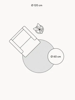 Alfombra redonda artesanal de lana Aaron