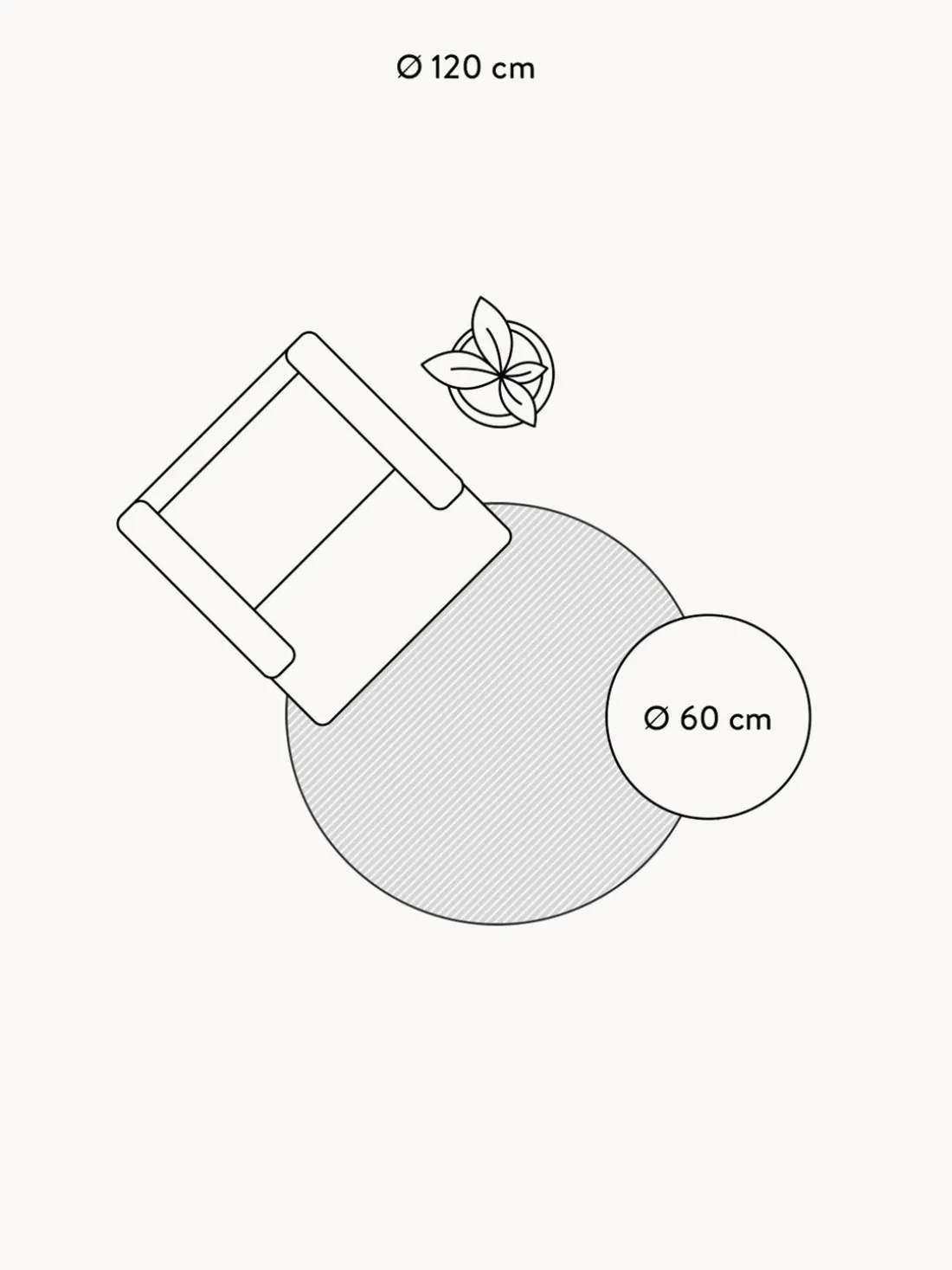 Alfombra redonda artesanal de lana Aaron