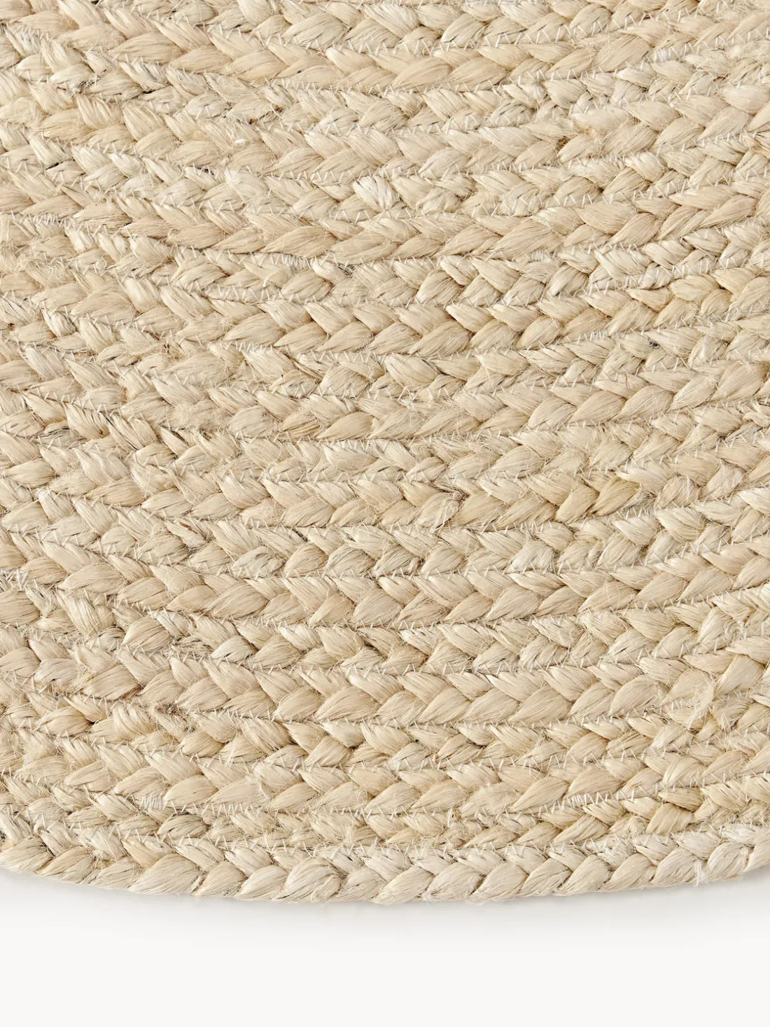 Alfombra redonda artesanal de yute Sharmila