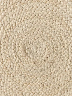 Alfombra redonda artesanal de yute Sharmila