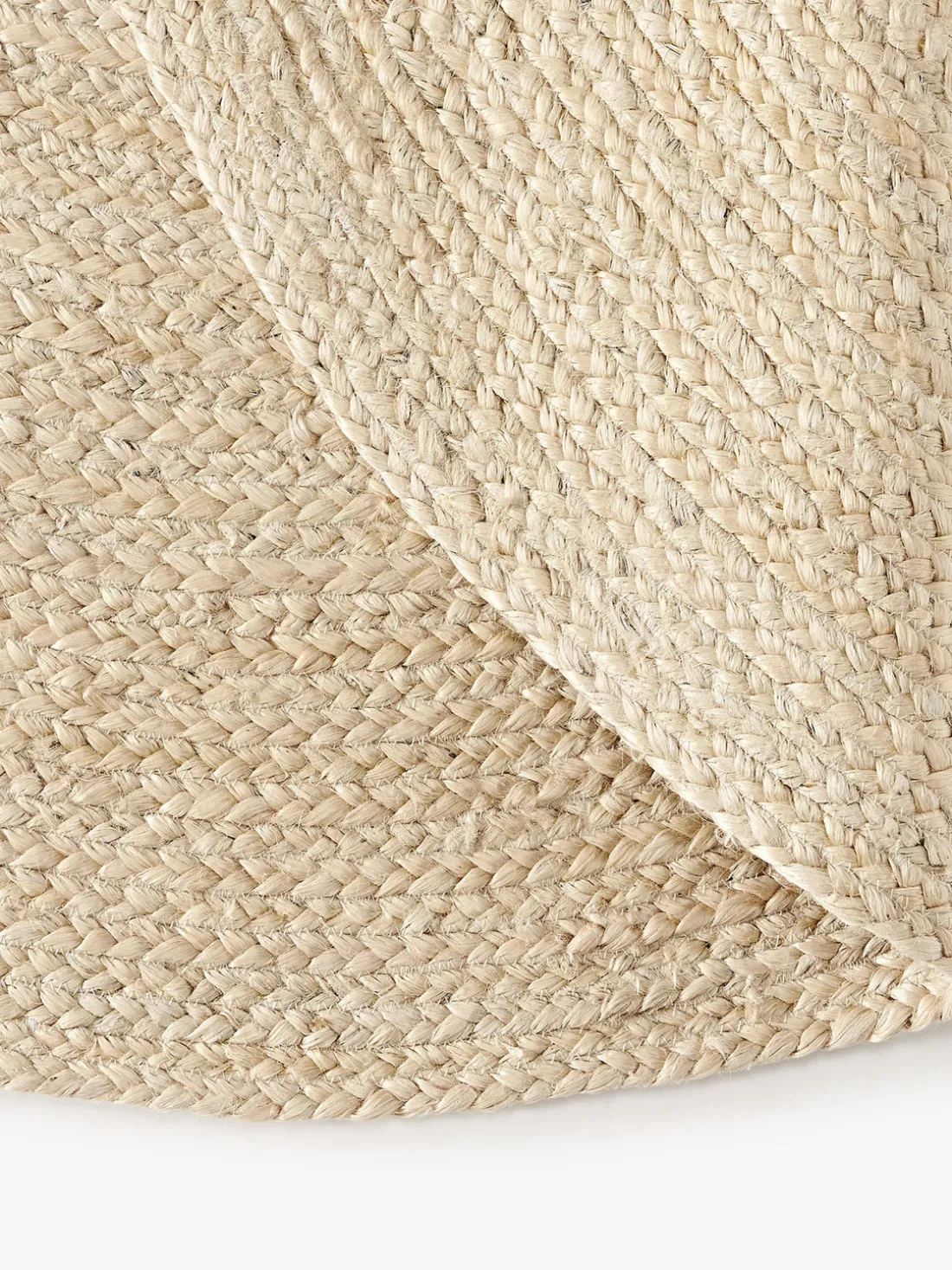 Alfombra redonda artesanal de yute Sharmila