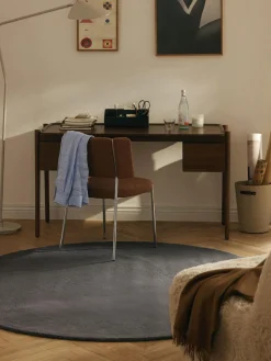 Alfombra redonda de algodón artesanal Lora