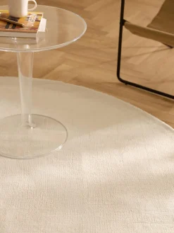 Alfombra redonda de algodón artesanal Lora