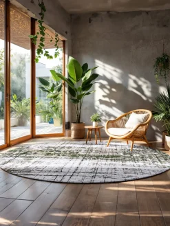 Alfombra redonda de interior/exterior Griff