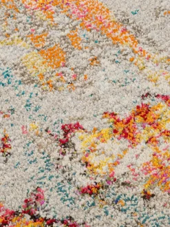 Alfombra redonda de pelo corto de diseño Celestial