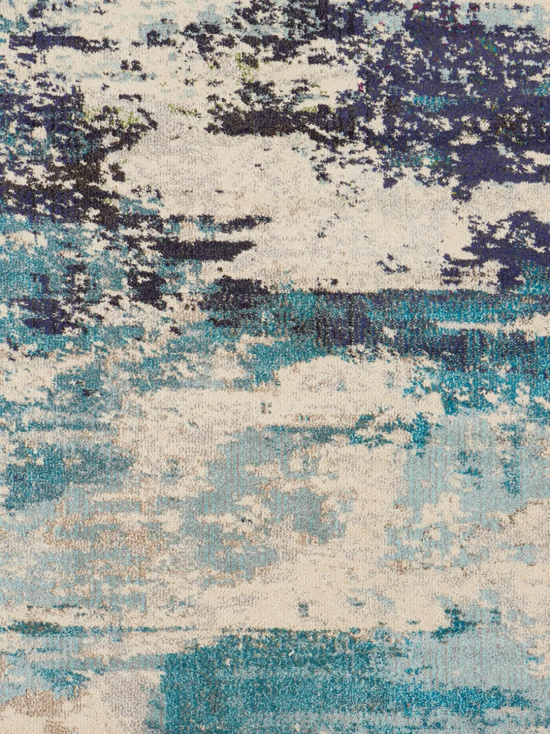 Alfombra redonda de pelo corto de diseño Celestial