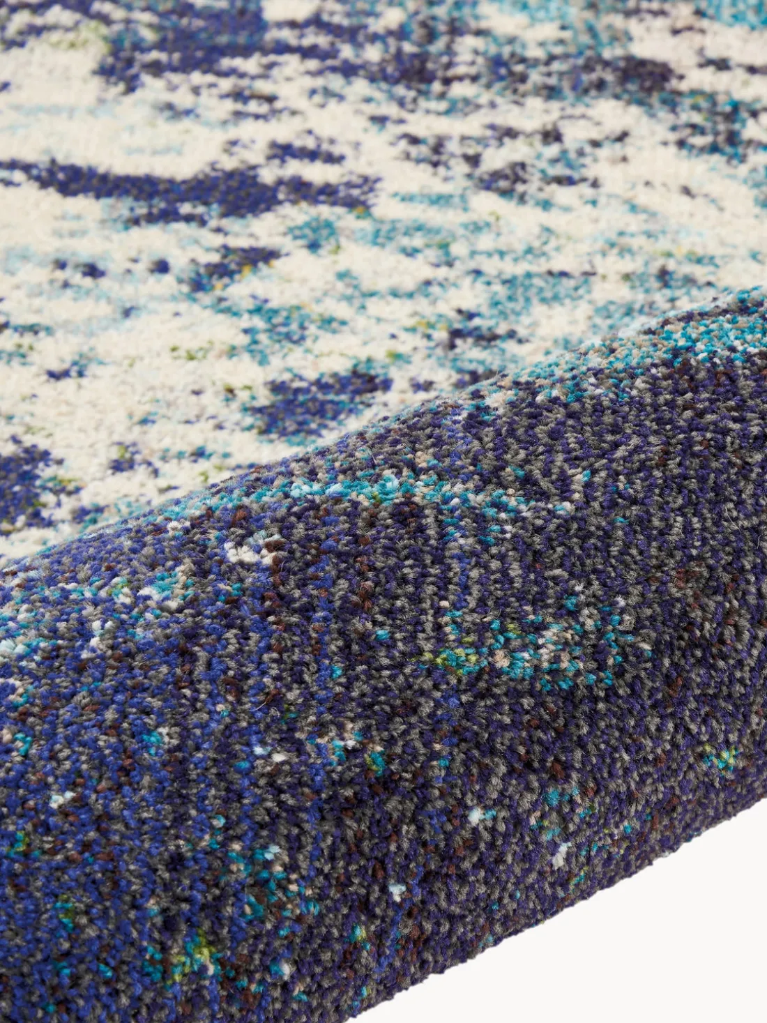 Alfombra redonda de pelo corto de diseño Celestial