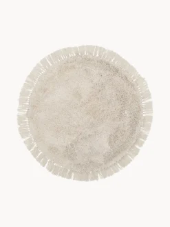 Alfombra redonda de pelo largo con flecos Dreamy