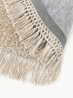 Alfombra redonda de pelo largo con flecos Dreamy