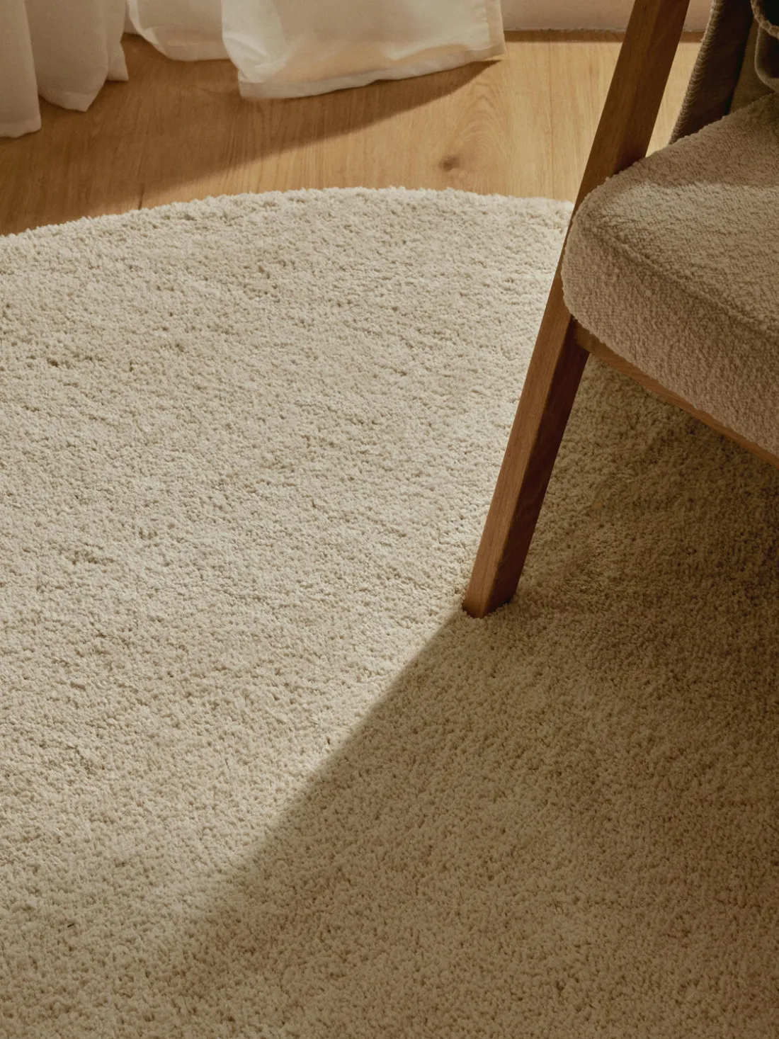 Alfombra redonda de pelo largo Leighton